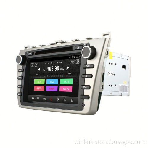 8 inch Android 4.4 quad core car DVD GPS for Mazda 6 2008 - 2012 with bluetooth handsfree